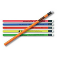 Neon Thrifty Pencil w/ White Eraser (Spot Color)